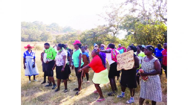 Villagers in Sese, Zimbabwe protests against mining exploration activities