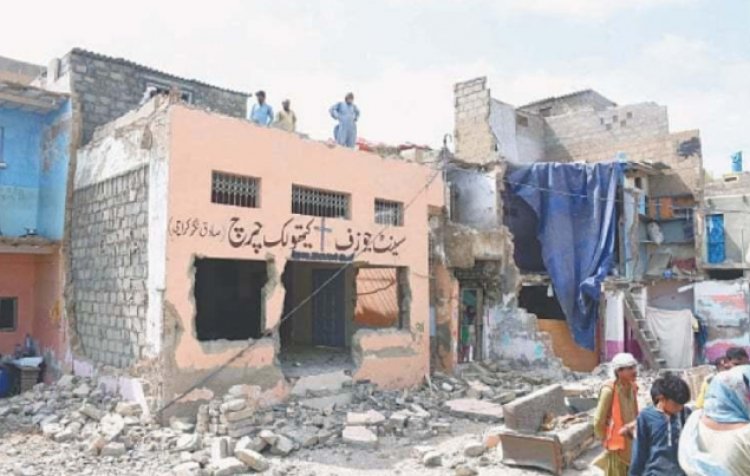 Anti-encroachment drive demolish Churches in Karachi
