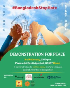 Call for Peace and end to violence against minorities in Bangladesh – Livestream